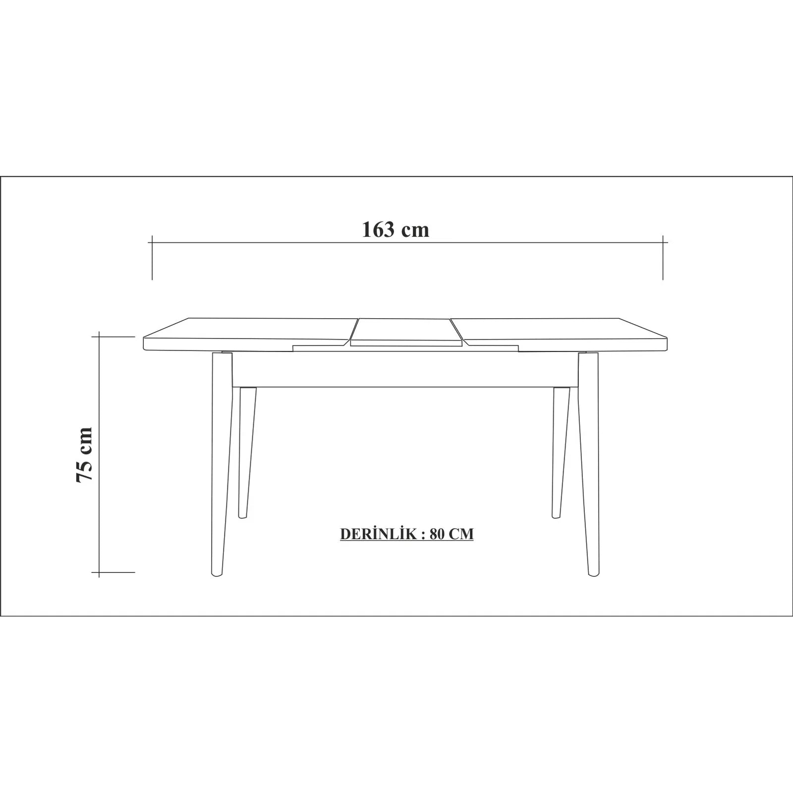 Sembol Açılır Masa Takımı Atlantik Antrasit - Reysa Mobilya