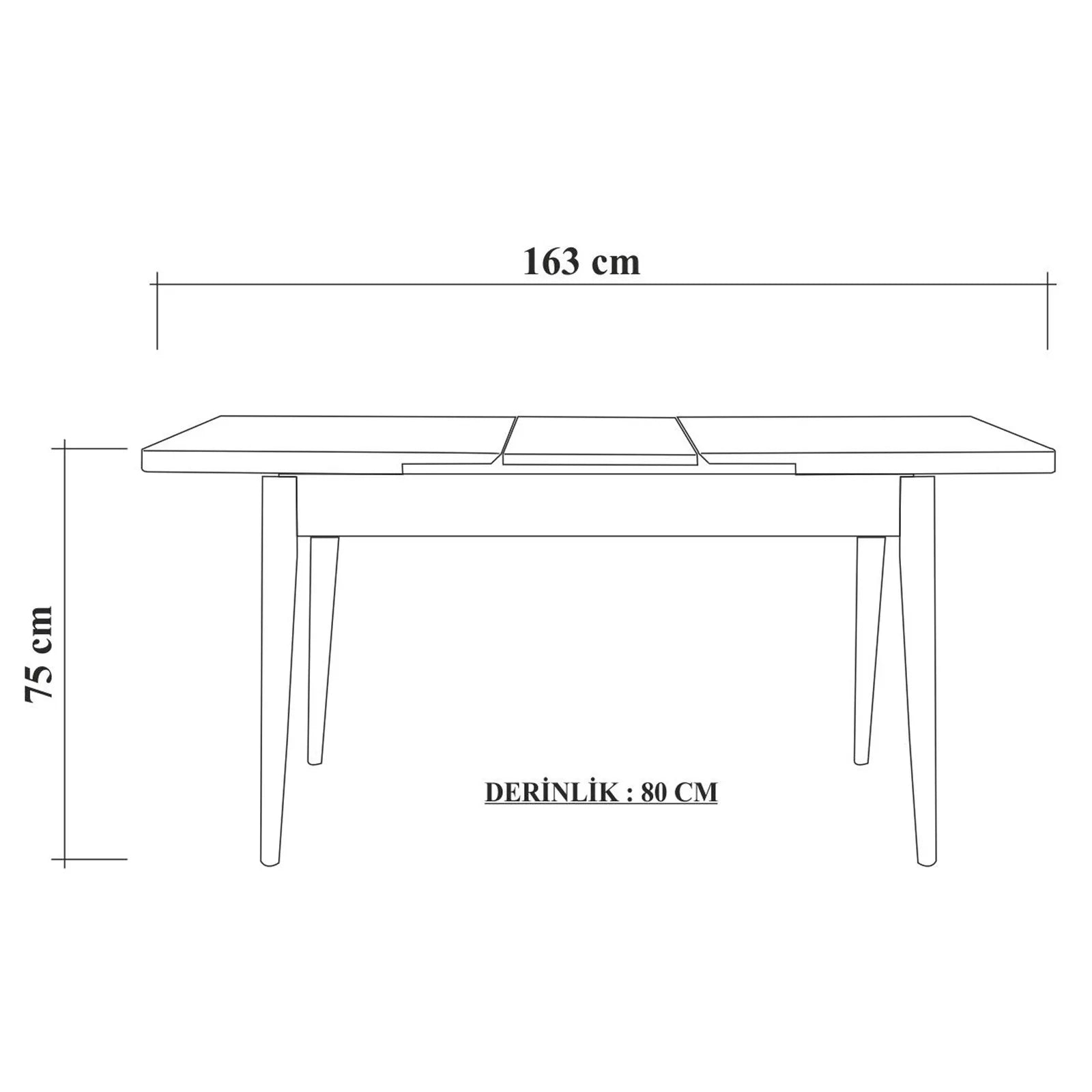 Sembol Açılır Masa Takımı Beyaz Yeşil (1 Masa + 1 Bench + 2 Sandalye) - görsel 2