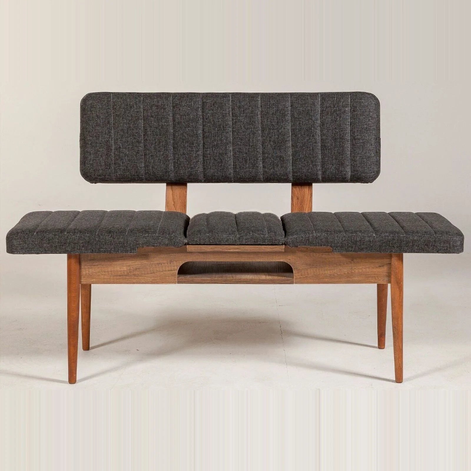 Sembol Açılır Masa Takımı Ceviz Antrasit - Reysa Mobilya