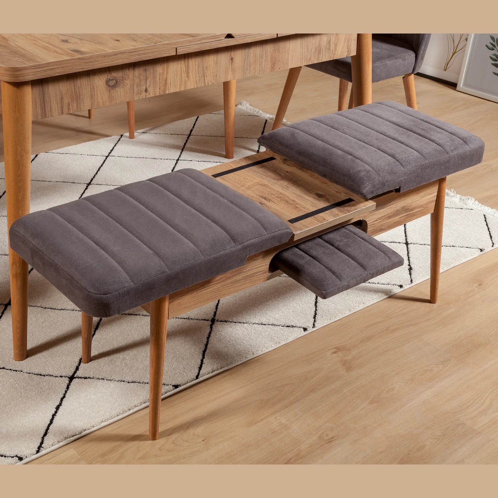 Sembol Bench Atlantik Soho Antrasit görsel 3