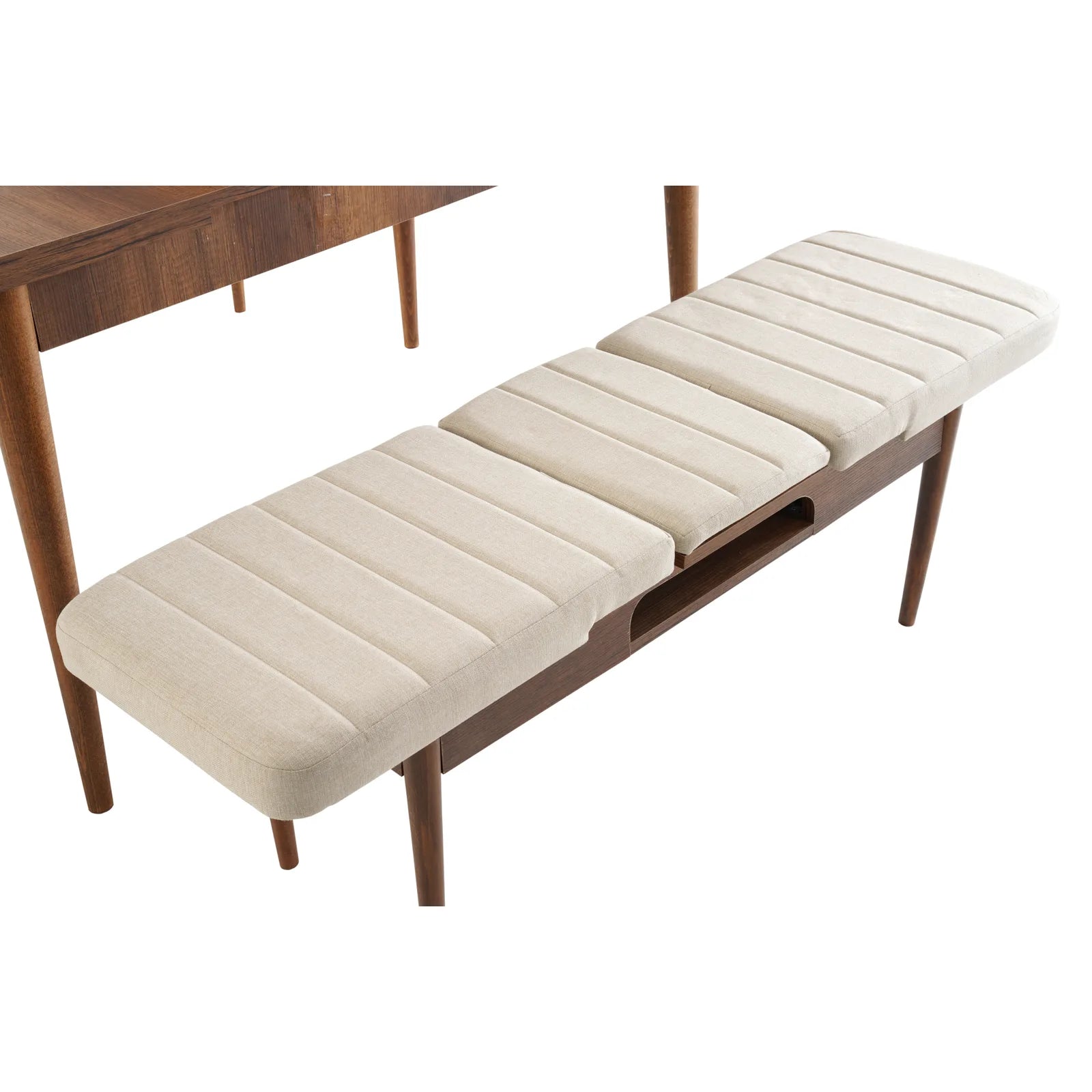 Sembol Bench Ceviz Krem görsel 4