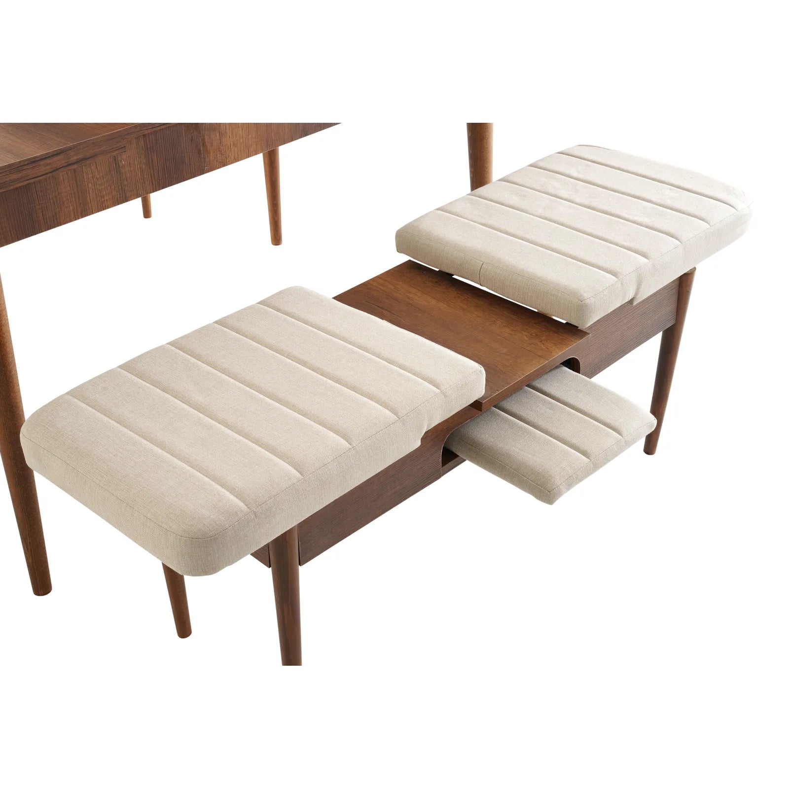 Sembol Bench Ceviz Krem görsel 5