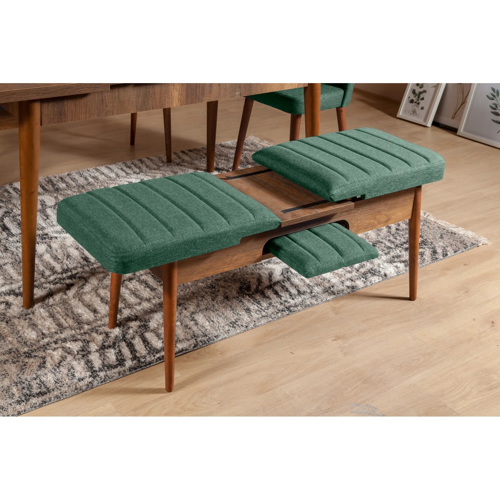 Sembol Bench Ceviz Yeşil görsel 3
